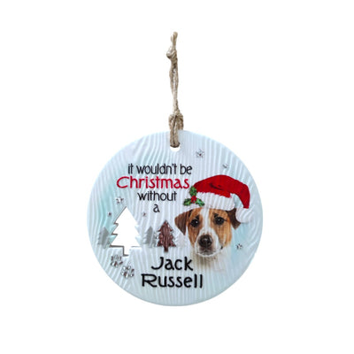 Mt Meru accessories Jack Russell Xmas Wishes Tree Ornament