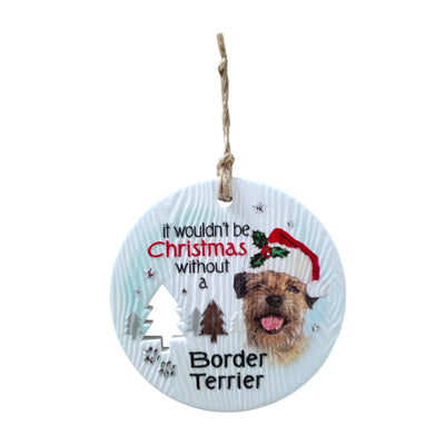 Mt Meru accessories Border Terrier Xmas Wishes Tree Ornament