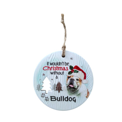 Mt Meru accessories Bulldog Xmas Wishes Tree Ornament