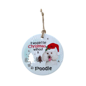 Mt Meru accessories Poodle White Xmas Wishes Tree Ornament
