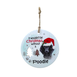 Mt Meru accessories Poodle Black Xmas Wishes Tree Ornament