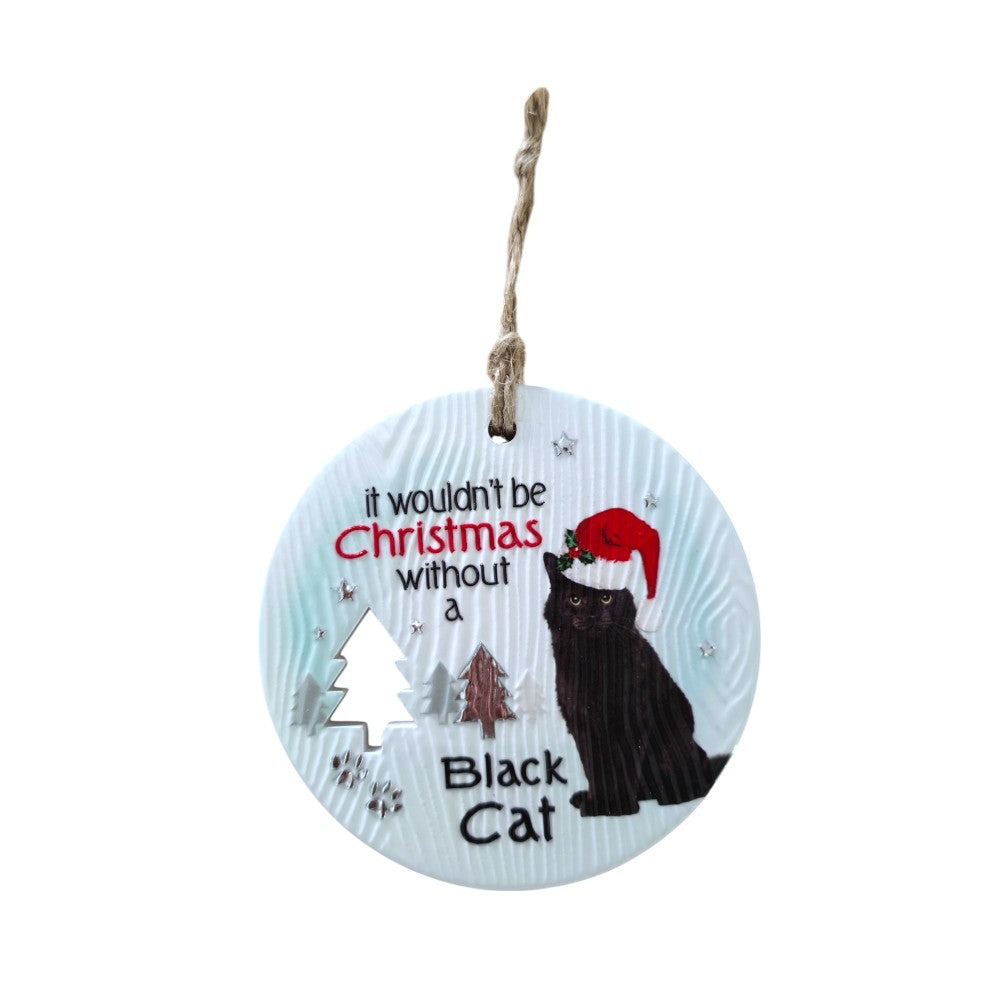 Mt Meru accessories Black Cat Xmas Wishes Tree Ornament