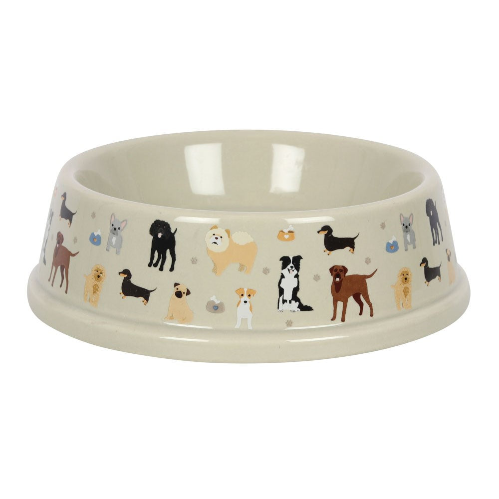 Mt Meru bowls Dog Print Ceramic Food Bowl