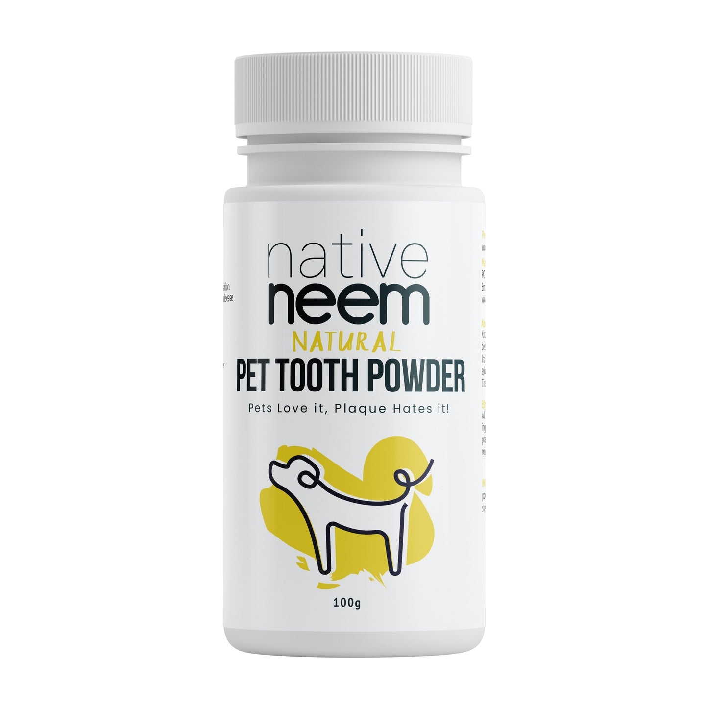 Native Neem Grooming Aids Native Neem Natural Pet Tooth Powder 100g