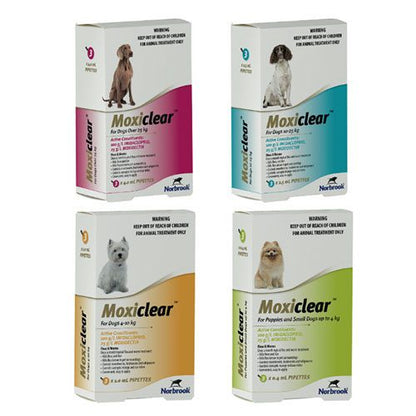 Norbrook Flea & Wormer Moxiclear Flea & Worm Treatment for Dogs (3 Month Supply)