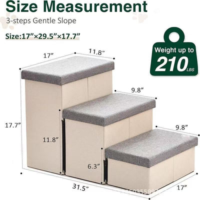 Not specified accessories Foldable Pet Stairs with Storage