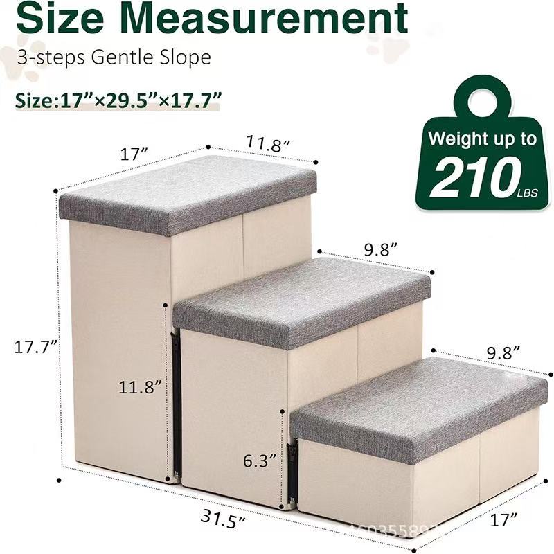 Not specified accessories Foldable Pet Stairs with Storage