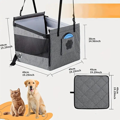 Not specified accessories Grey Pet Car Seat for Medium Dogs