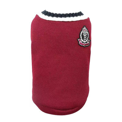 Not specified Apparel M / Red Pet Knitted V-Neck Sweater