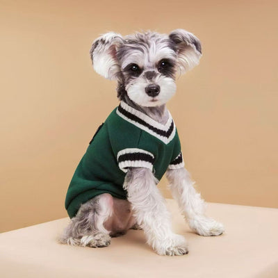 Not specified Apparel Pet Knitted V-Neck Sweater