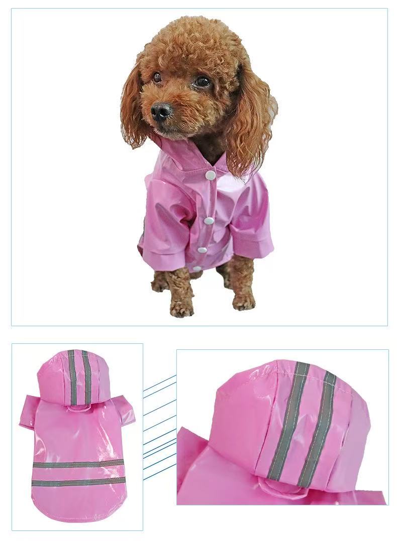 Not specified Apparel S / Pink Reflective Dog Raincoat