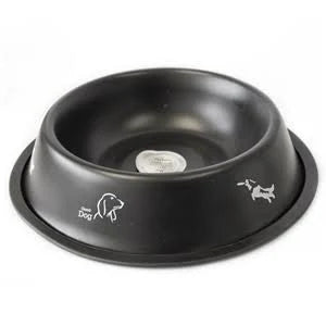 Not specified bowls Black / X-Small (220ml) Stainless Dog Bowl Non Tip Anti Skid