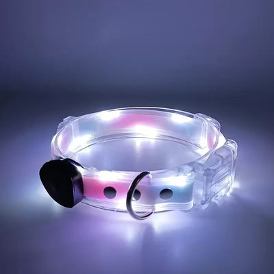 Not specified Collars / Leads Pink & Blue LED Collar