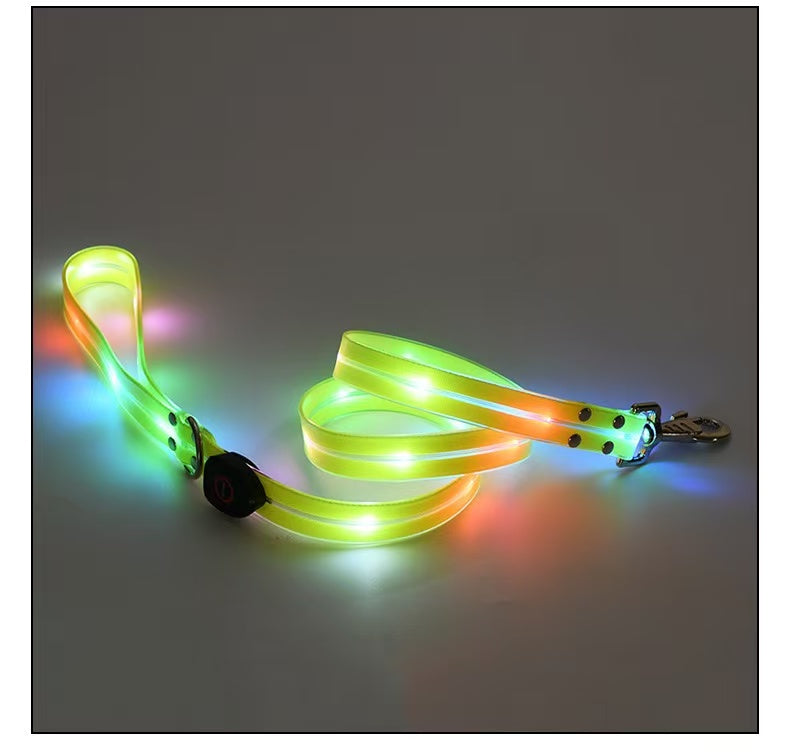 Not specified Collars / Leads Yellow LED Leash