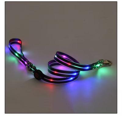 Not specified Collars / Leads Black LED Leash