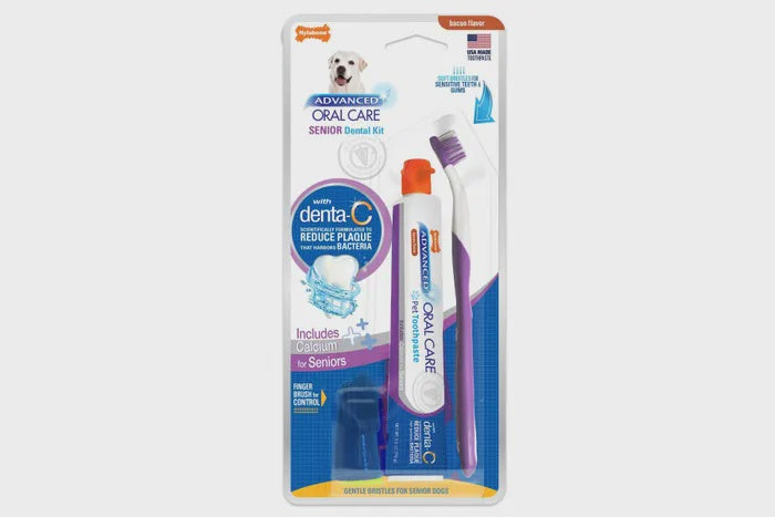 Nylabone Toiletries Advanced Oral Care Dental Kit Senior Dog