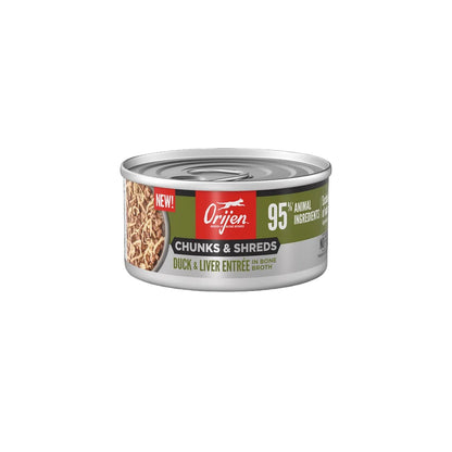 Orijen Canned Food Orijen Cat Duck & Liver, Chunks & Shreds in Bone Broth