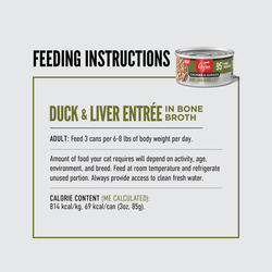 Orijen Canned Food Orijen Cat Duck & Liver Entree, Chunks & Shreds in Bone Broth