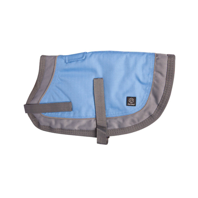 Pet One Apparel Silver Blue / 30cm Nightwalker Dog Coat Waterproof/Reflective