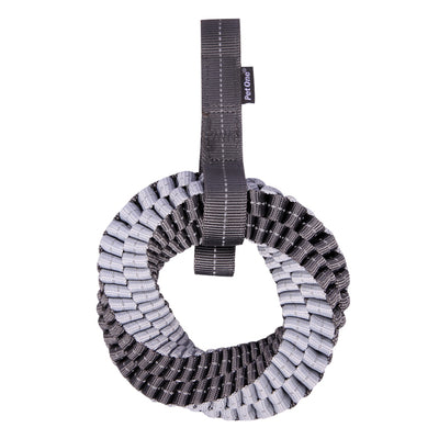 Pet One Toys Blitz Braided Tug Ring with Strap