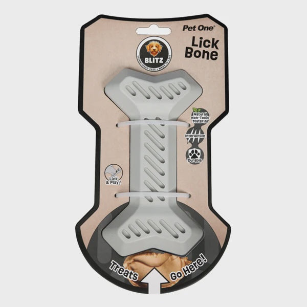 Pet One Toys Blitz Rubber Lick Bone