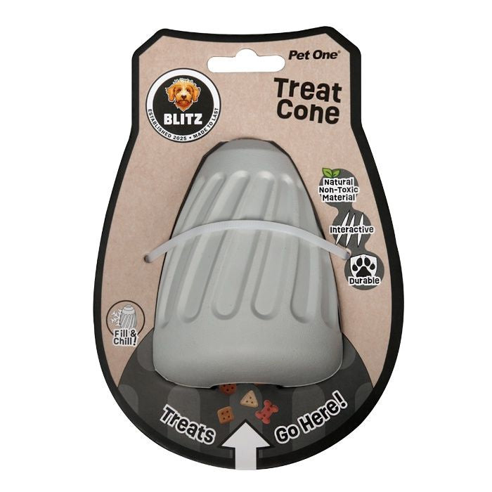 Pet One Toys Blitz Rubber Treat Cone