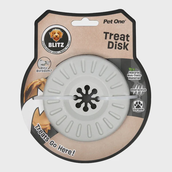 Pet One Toys Blitz Rubber Treat Disc