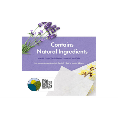 Petkin Grooming Aids Petkin Plant Based Ear Wipes Lavendar 80pk