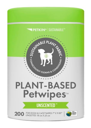 Petkin Grooming Aids Petkin Plant Based Pet Wipes Unscented 200pk