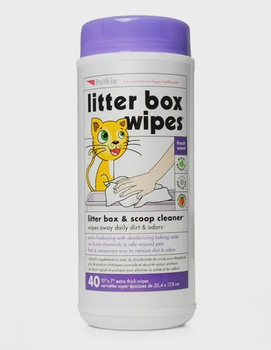 Petkin Toiletries Petkin Cat Litter Box Wipes 40pack