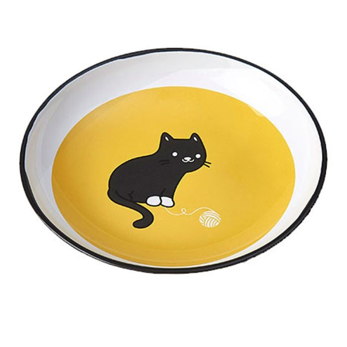 Petragous bowls Tangle Kitty Saucer Yellow 13cm