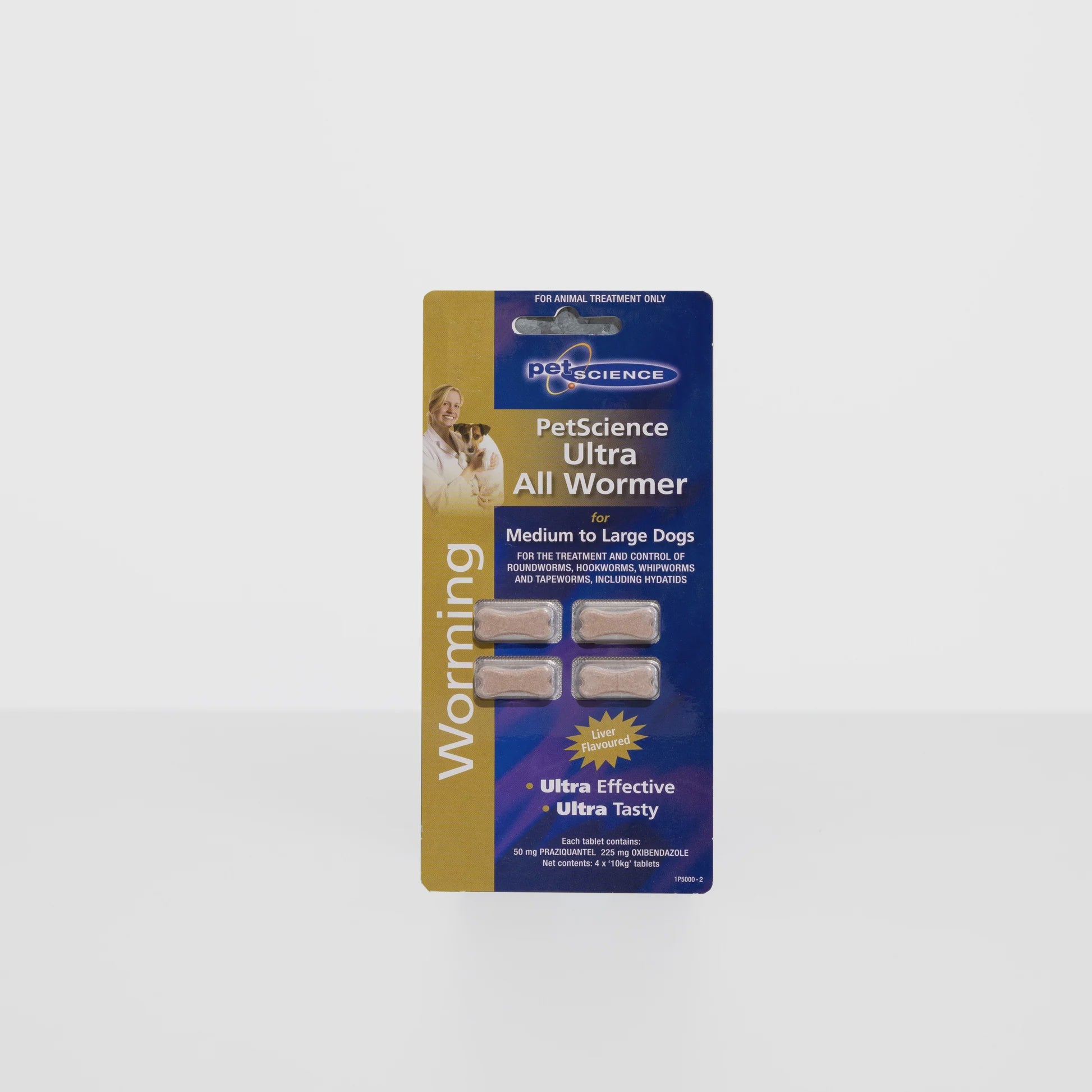 PetScience wormers PetScience Ultra All Wormer for Medium to Large Dogs 4 Pack