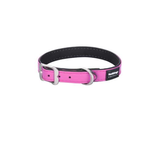 Red Dingo Collars / Leads 12mmx25cm / Hot Pink Red Dingo Dog Buckle Collar Vegan Leather