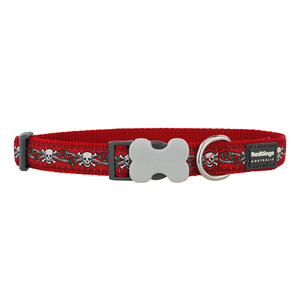 Red Dingo Collars / Leads Skulls & Roses Red Dingo Dog Collar Medium