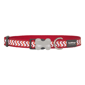 Red Dingo Collars / Leads Red Red Dingo Dog Collar Reflective Ziggy Medium