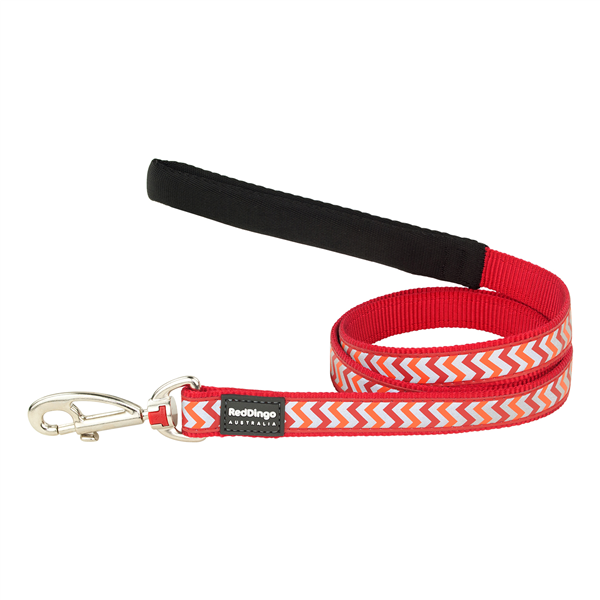 Red Dingo Collars / Leads Red Dingo Dog Lead Reflective Ziggy Medium
