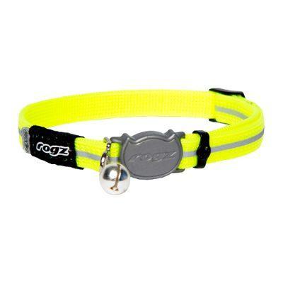 Rogz Collars / Leads XS / Dayglo Plain Reflectocat Safeloc Cat Collar