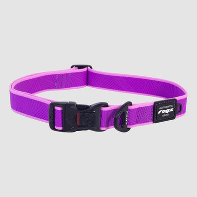 Rogz Collars / Leads Purple / Medium Rogz Amphibian Classic Dog Collar