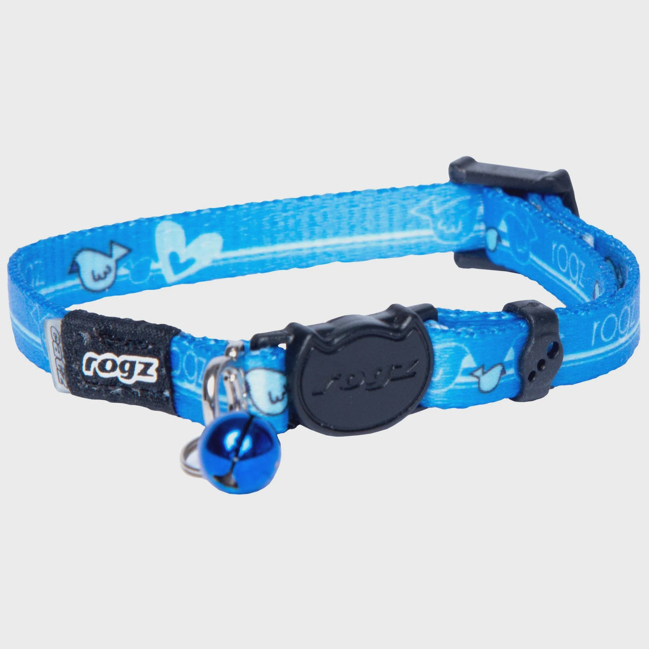 Rogz Collars / Leads Rogz Kiddycat Safeloc Cat Collar Royal Birds XS