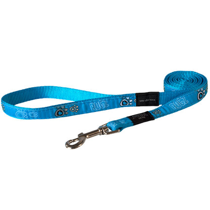 Rogz Collars / Leads Turquoise Paw / Small Rogz Lead Fancy Dress Lead
