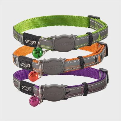 Rogz Collars / Leads Rogz Nightcat Safeloc Reflective Collar