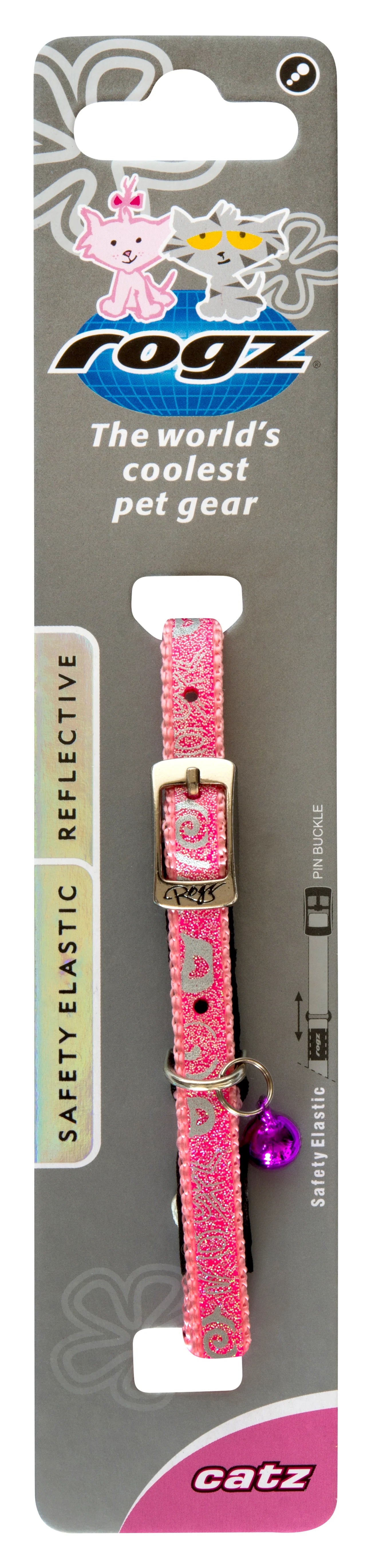 Rogz Collars / Leads Rogz  Sparklecat Pin Buckle Cat Collar