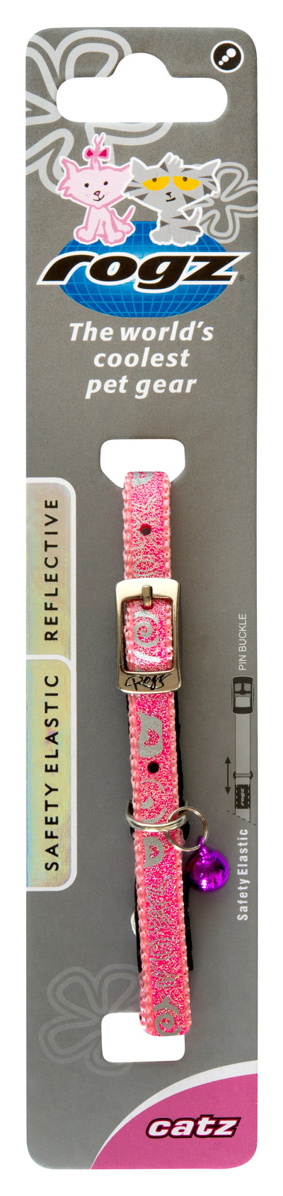 Rogz Collars / Leads Rogz  Sparklecat Pin Buckle Cat Collar