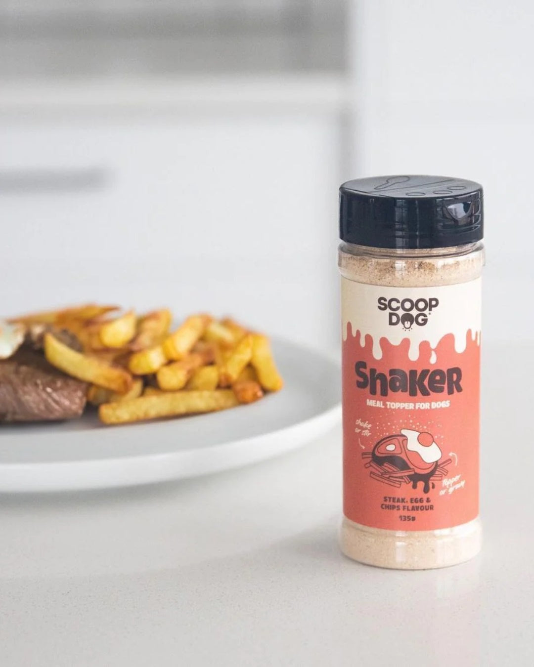 Scoop Dog Treats Scoop Dog Shaker Steak Egg & Chips Meal Topper 135g