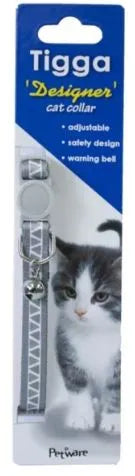 Tigga Collars / Leads Triangle Grey Tigga Cat Collar - Buckle & Breakaway
