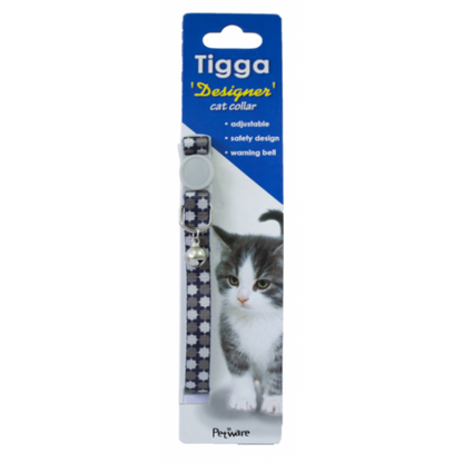 Tigga Collars / Leads Star Brown Tigga Cat Collar