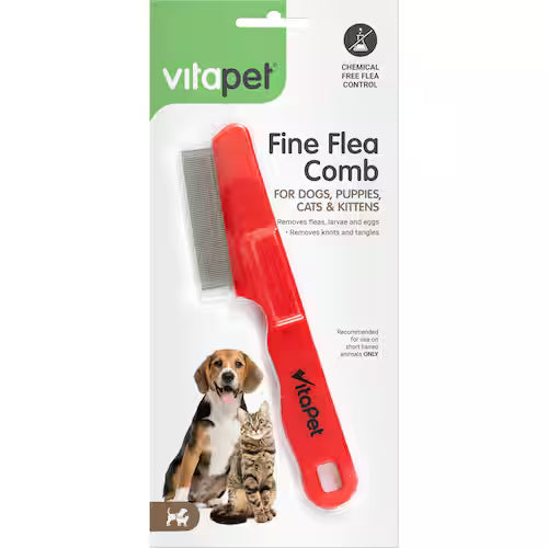 VitaPet Grooming Aids Vitapet Fine Tooth Flea Comb