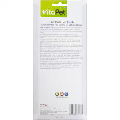 VitaPet Grooming Aids Vitapet Fine Tooth Flea Comb