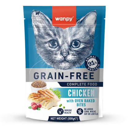 Wanpy Biscuits Wanpy Grain Free Chicken Kitten Dry Food