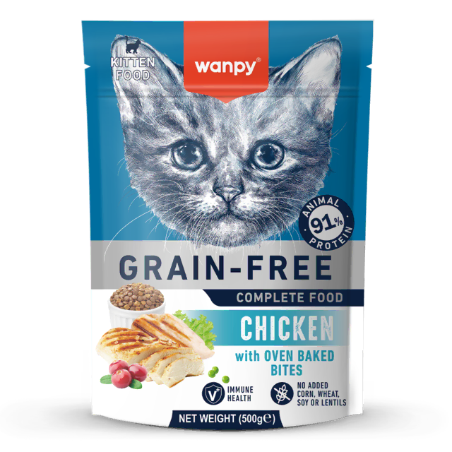 Wanpy Biscuits Wanpy Grain Free Chicken Kitten Dry Food